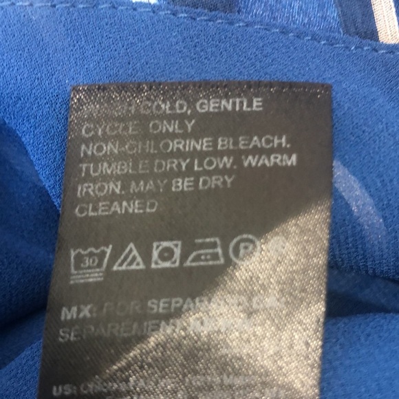 White House Black Market Striped Long Sleeve Surplice Blouse Medium - Picture 11 of 11